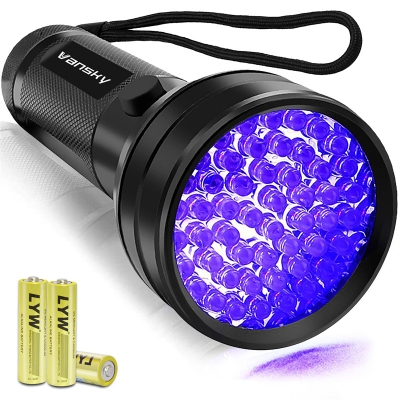 51 LED Black Light UV Light Flashligh (Batteries are Included)